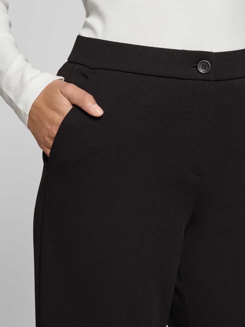STEHMANN Wide leg bandplooibroek met steekzakken model 'Hillda'
