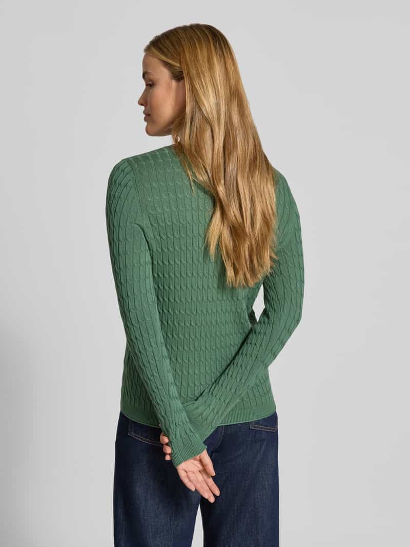 Christian Berg Woman Slim gebreide pullover met kabelpatroon