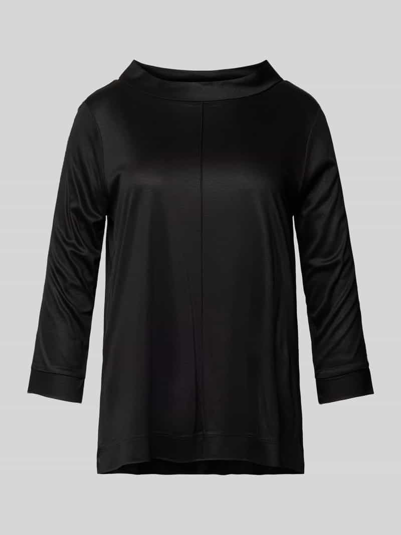 Comma Regular fit blouse van viscose met opstaande kraag