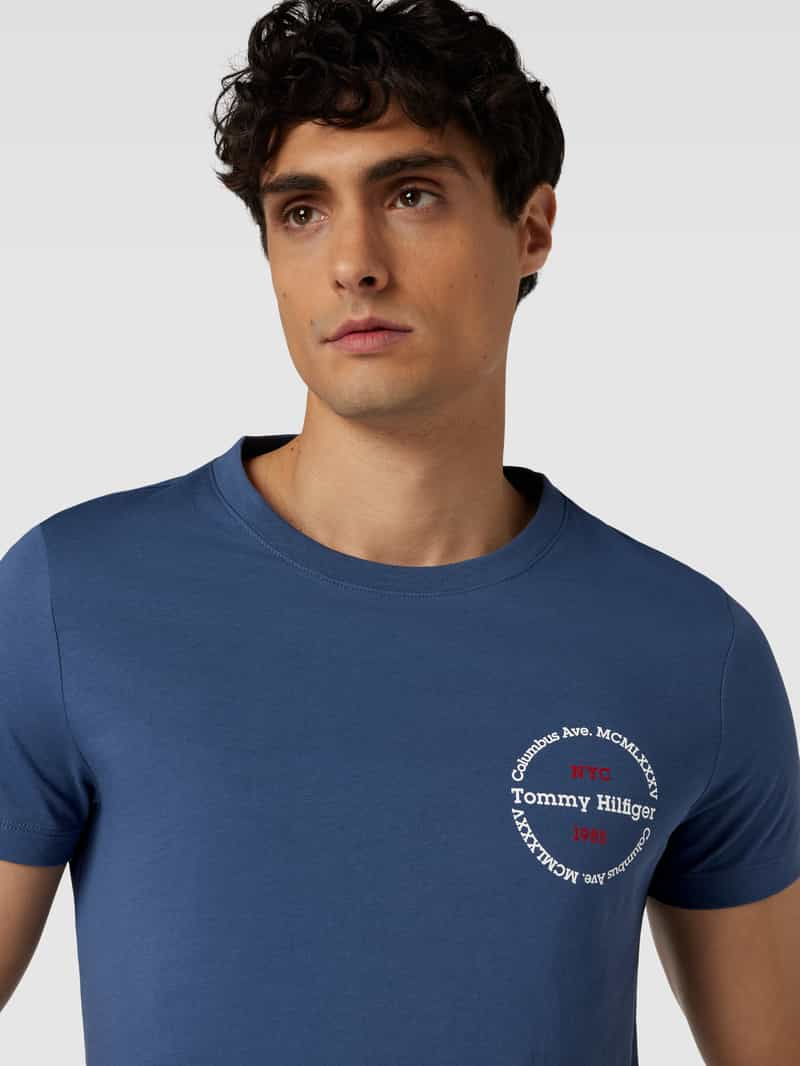 Tommy Hilfiger Slim fit T-shirt met ronde hals