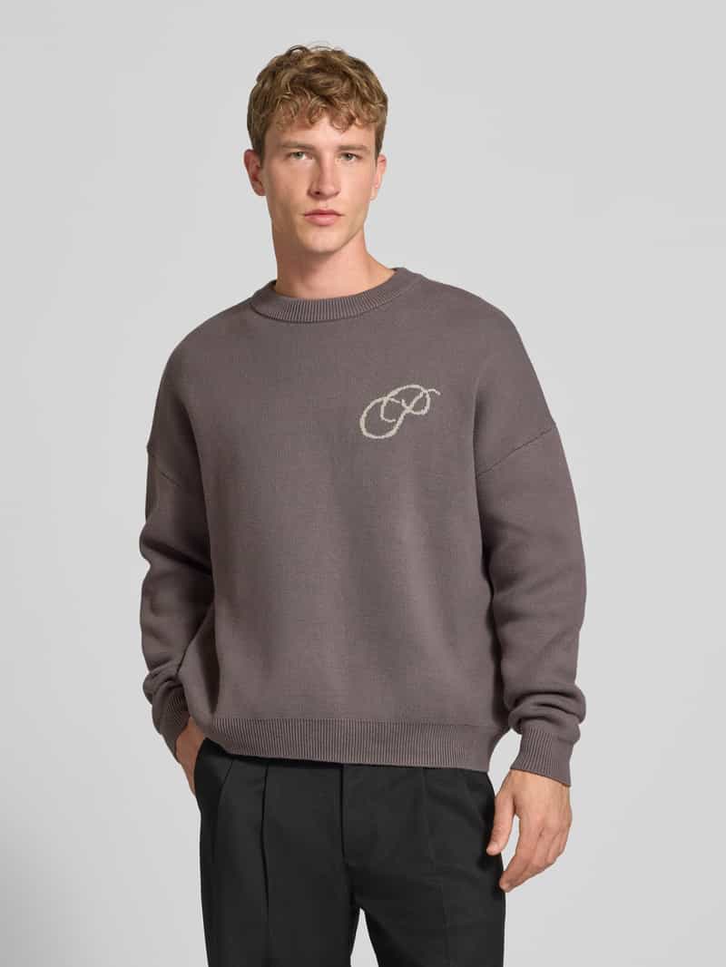 PROHIBITED relaxed fit gebreide pullover van puur katoen