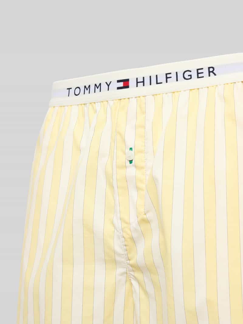 Tommy Hilfiger Regular fit korte pyjama met elastische band met label