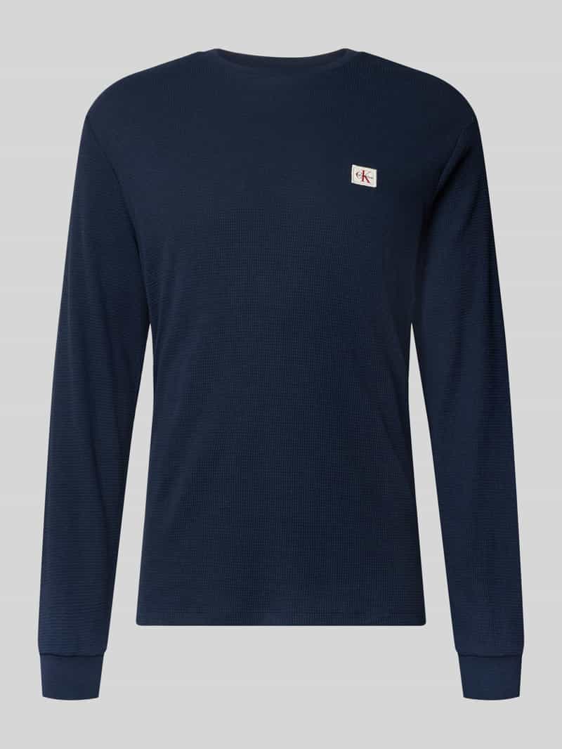 Calvin Klein Shirt met lange mouwen LS WAFFLE BADGE CREWNK TEE