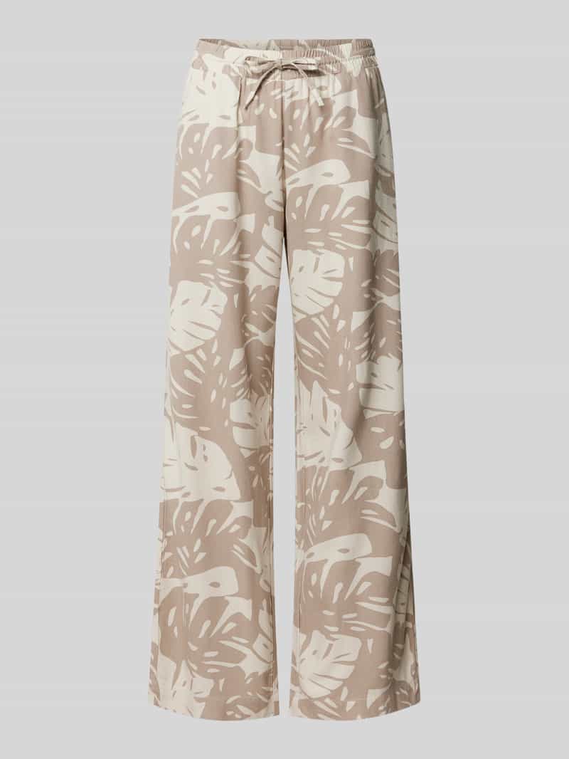 FREE QUENT Wide leg stoffen broek met tunnelkoord model 'Lavisco'