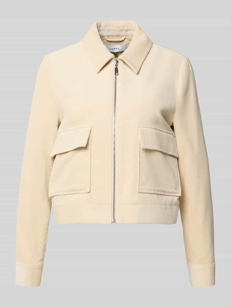 comma Blazer met ritssluiting en klepzakken