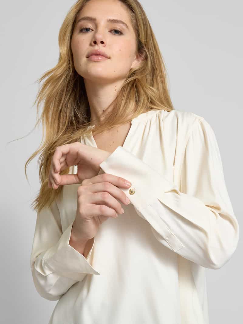 Tommy Hilfiger Regular fit blouseshirt van viscose met opstaande kraag