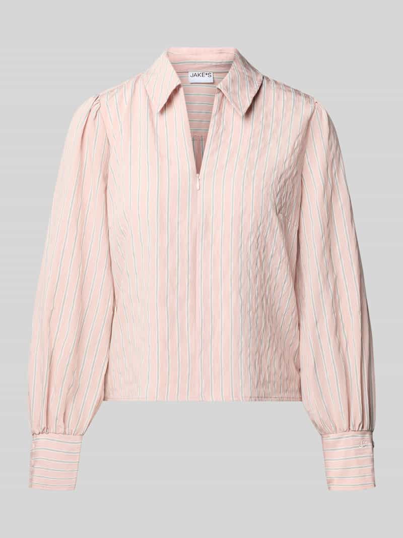 Jake*s Casual Regular fit blouse met lange mouwen van viscosemix