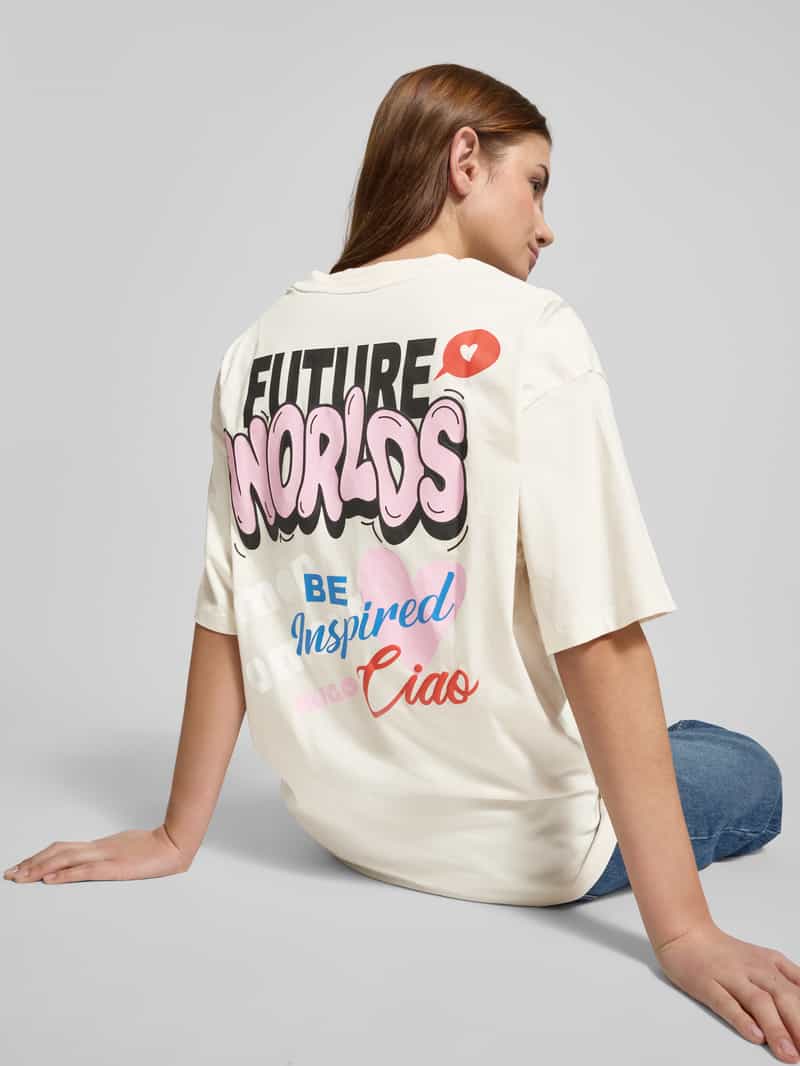 Hugo Blue Oversized T-shirt met ronde hals