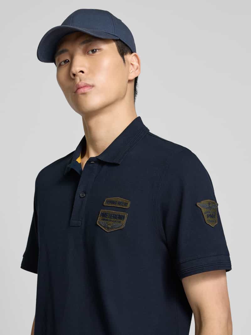PME Legend Poloshirt met labeldetail
