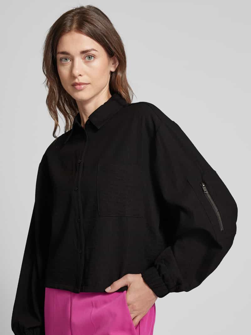 Kaffe Overhemdblouse met sierritssluiting model 'elenor'