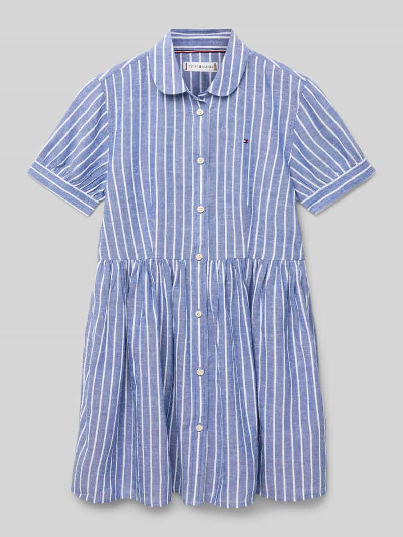 Tommy Hilfiger Teens Knielange overhemdjurk met logostitching