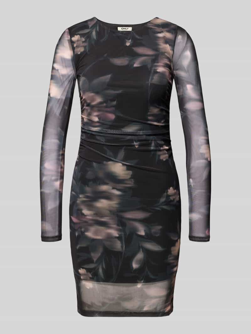 Only Smalle mini-jurk met semi-transparante mouwen model 'KAYA'