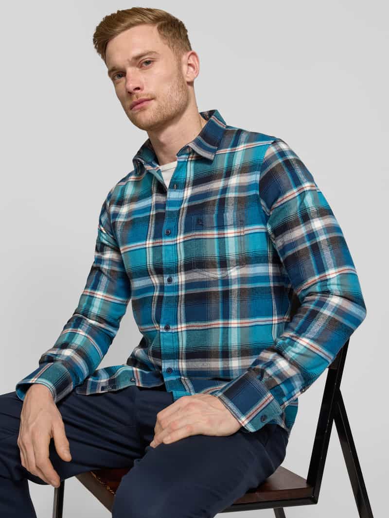 Lerros Regular fit vrijetijdsoverhemd met labelstitching