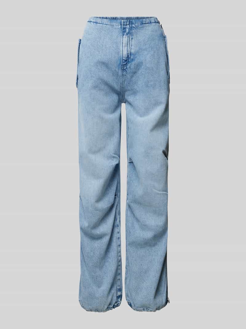 QS Baggy fit jeans met elastische band
