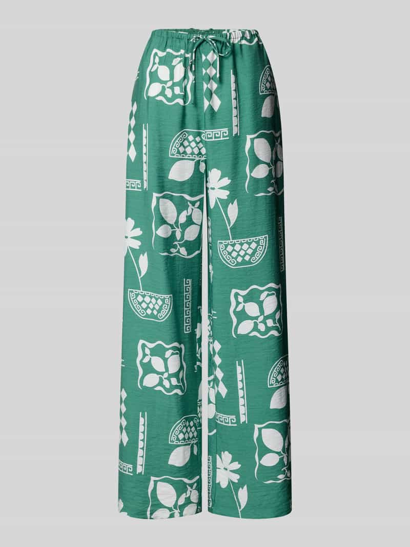 Ichi Stoffen broek met elastische band model 'YETTA'