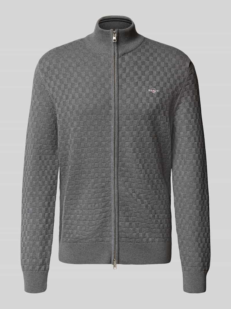Gant Gebreid jack met structuurmotief