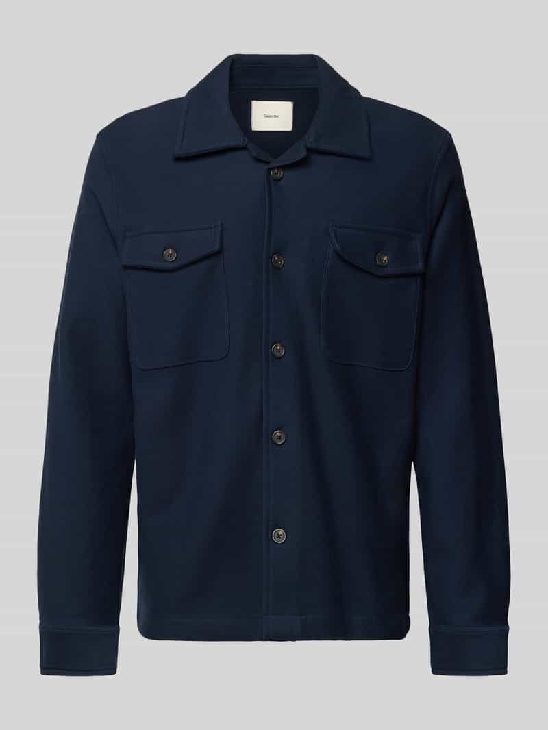 Selected Homme Regular fit overhemdjack van puur biologisch katoen model 'OLIVER'