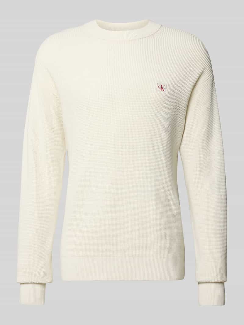 Calvin Klein Trui met ronde hals LS EZ COTTON WAFFLE CRWNK SWTR 9