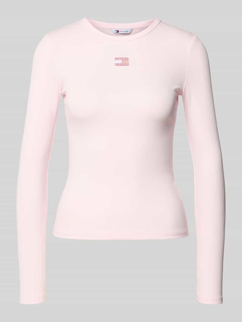 Tommy Jeans Slim fit shirt met lange mouwen van katoenmix