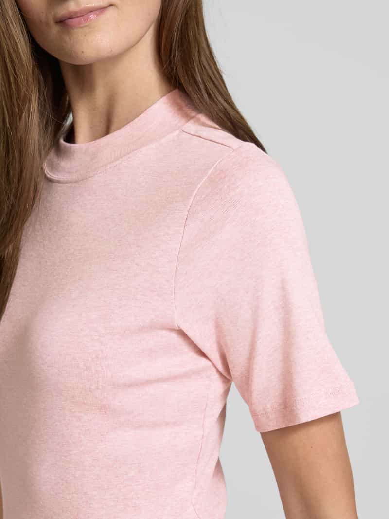 Christian Berg Woman T-shirt met geribde opstaande kraag