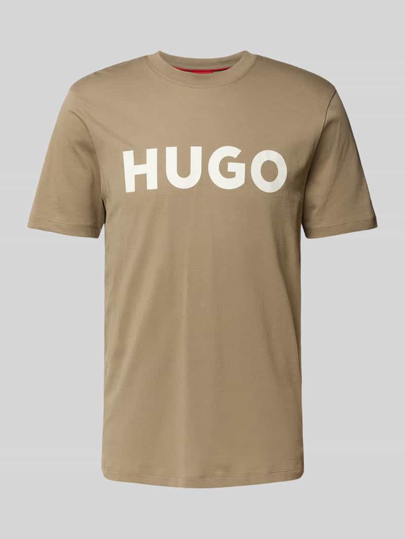 HUGO T-shirt met labelprint model 'DULIVIO'