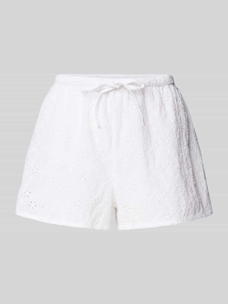 Jake*s Casual Korte regular fit pyjamabroek met ajourpatroon