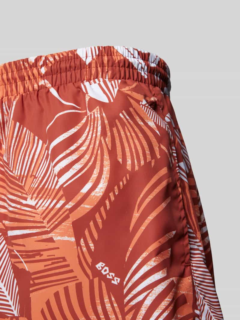 Boss Relaxed fit zwembroek met labelbadge model 'Piranha'