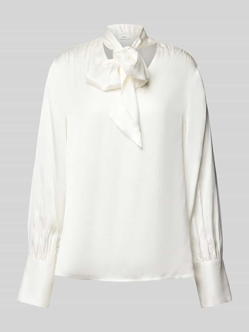 S.Oliver BLACK LABEL Blouse met lange mouwen en V-hals