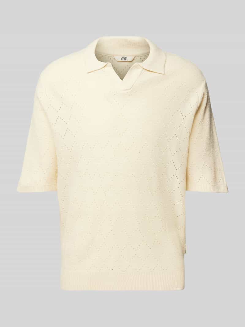 Regular fit poloshirt met V-hals, model 'Aron'