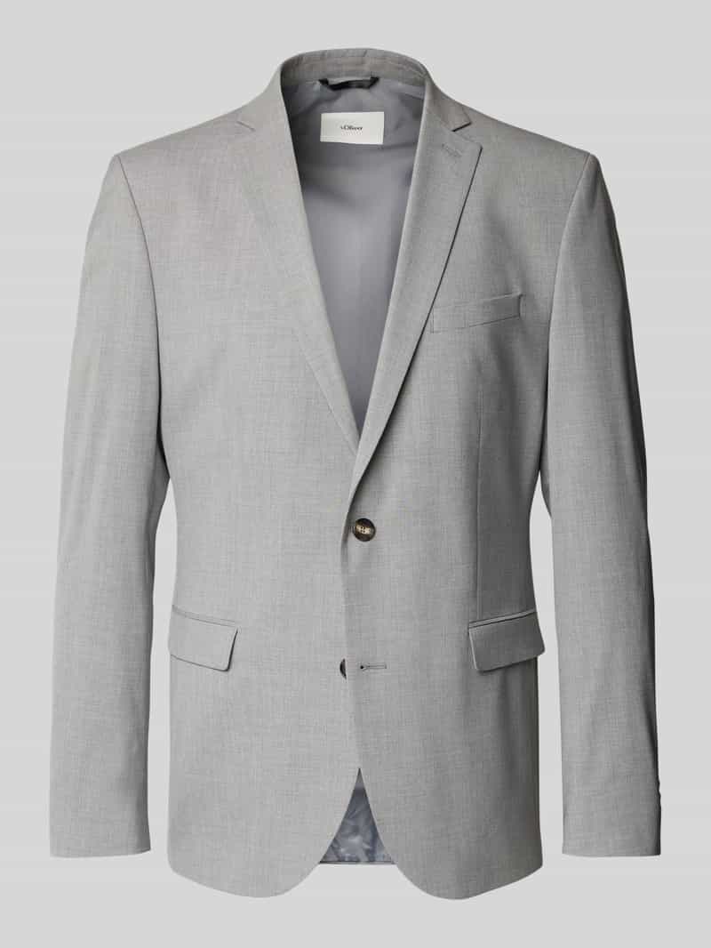 s.Oliver BLACK LABEL Slim fit jack van elastische viscosemix met 2-knoopssluiting