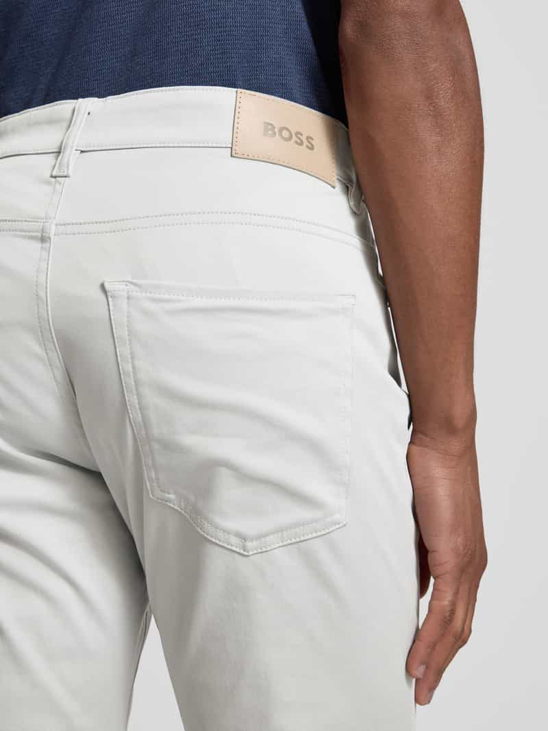 Boss Slim fit stoffen broek met stretch model 'Delaware'