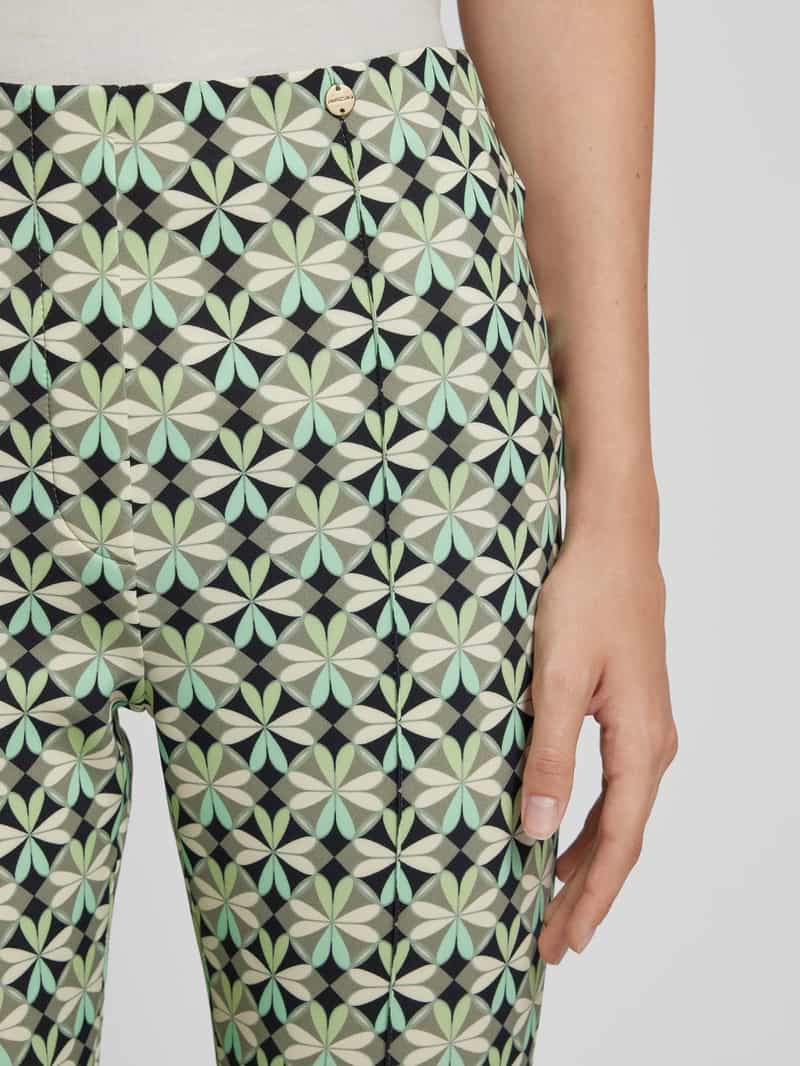 Marc Cain Bootcut pantalon met labelapplicatie