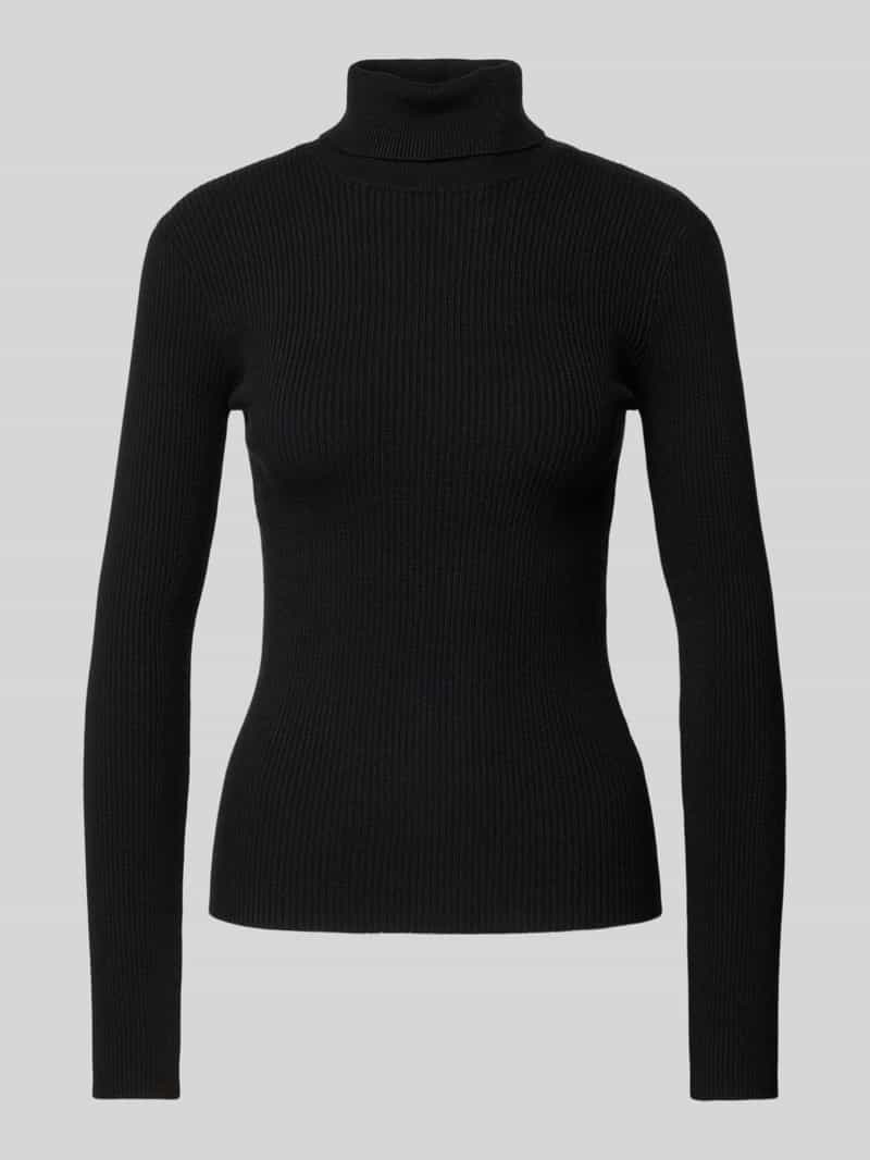 Pieces Slim fit coltrui van geribde viscosemix model 'MIRA'