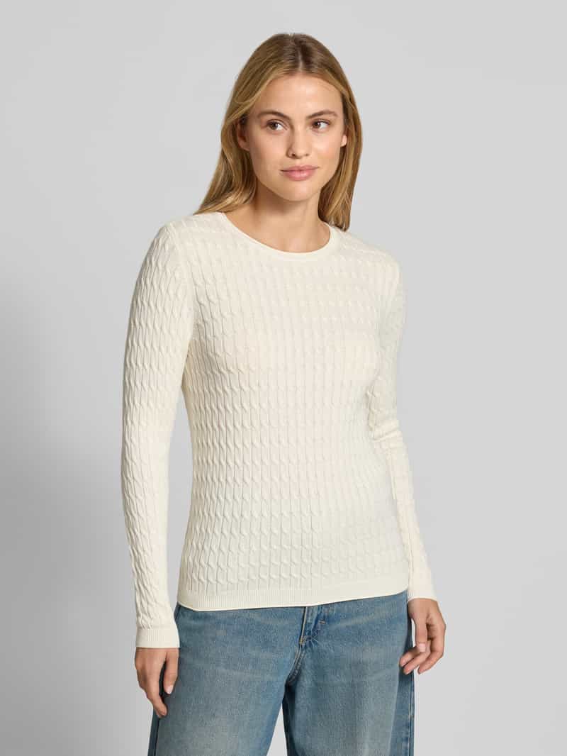 Christian Berg Woman Slim gebreide pullover met kabelpatroon