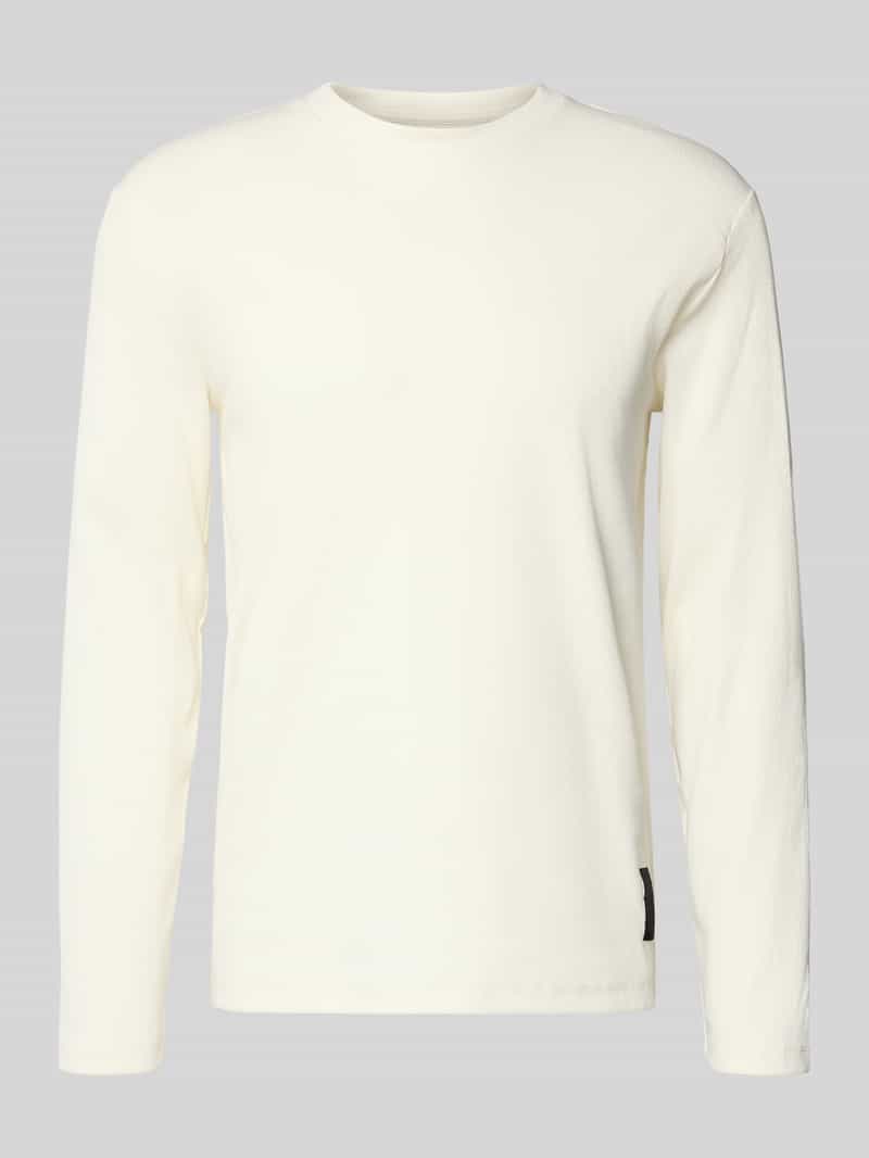 Tom Tailor Denim Regular fit shirt met lange mouwen van geribde katoenmix