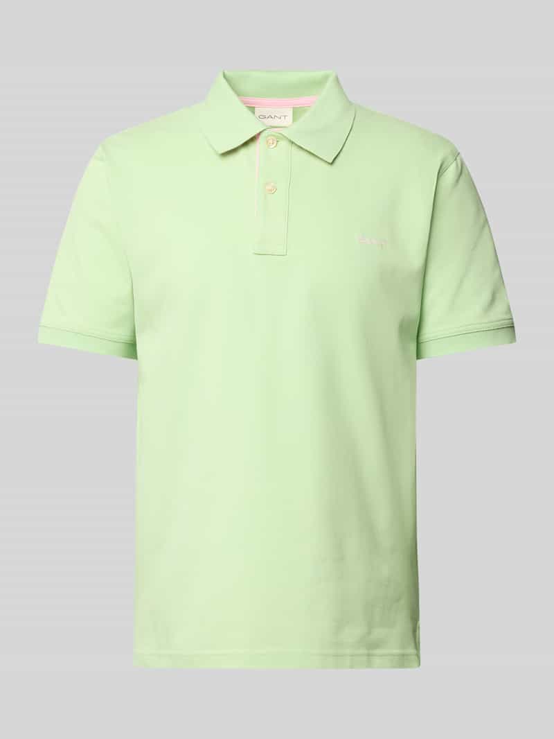 Gant Regular fit poloshirt met labelstitching