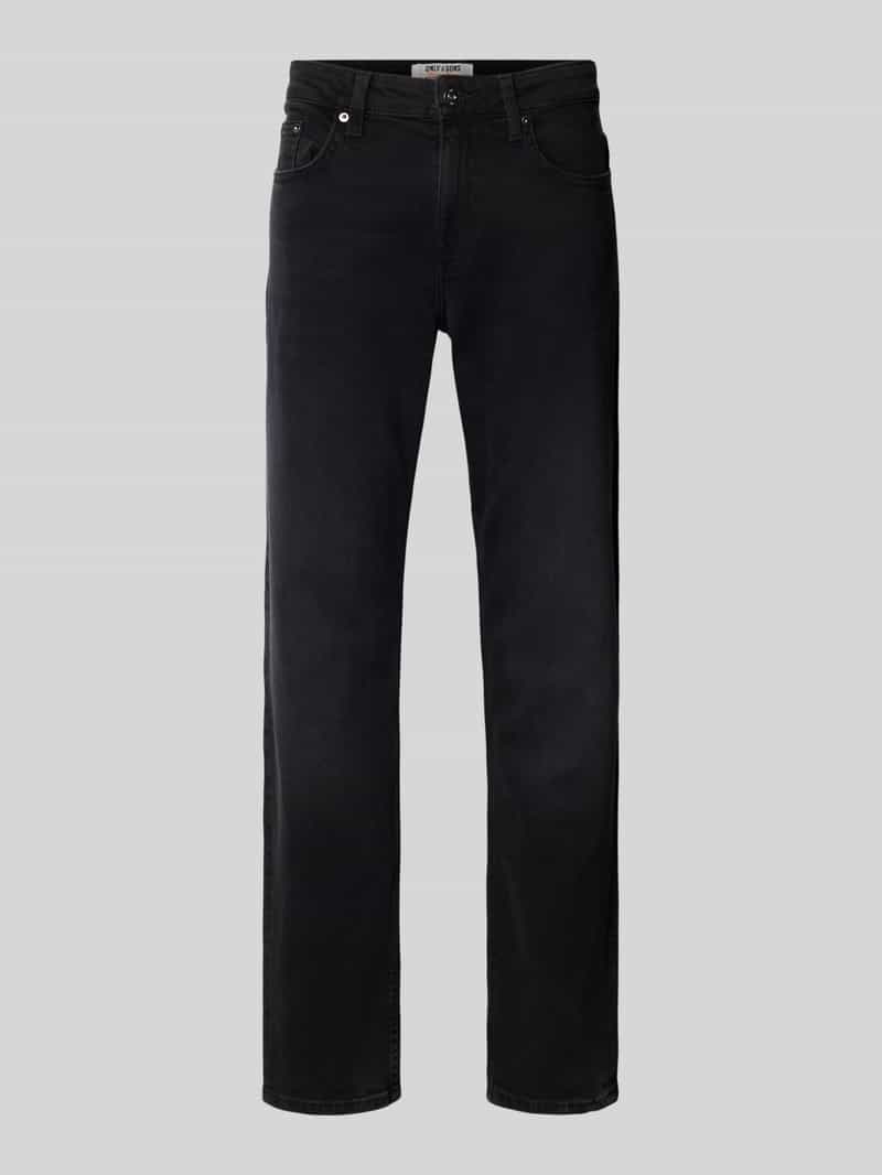 regular fit straight leg jeans van katoenmix model 'WEFT'