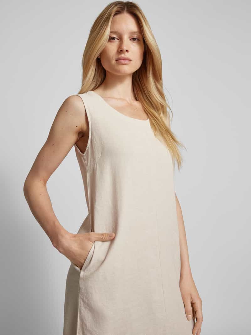FREE QUENT Linnen jurk met ronde hals model 'LAVA'
