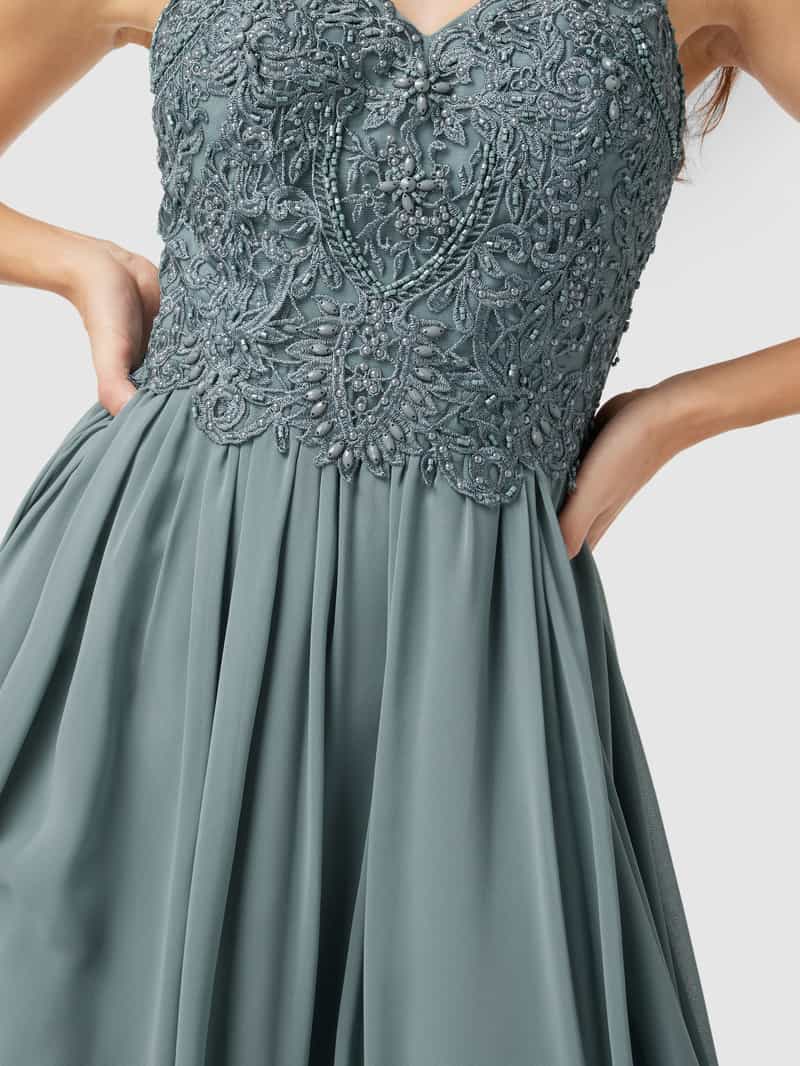 Laona Avondjurk met bloemenborduursels en sierkralen