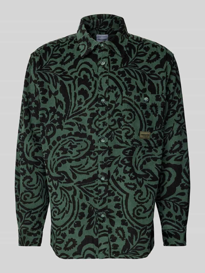 Only & Sons Regular fit ribcordoverhemd met kentkraag model 'BANKS'