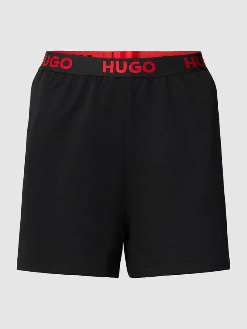 HUGO Korte broek met elastische band met logo model 'SPORTY'