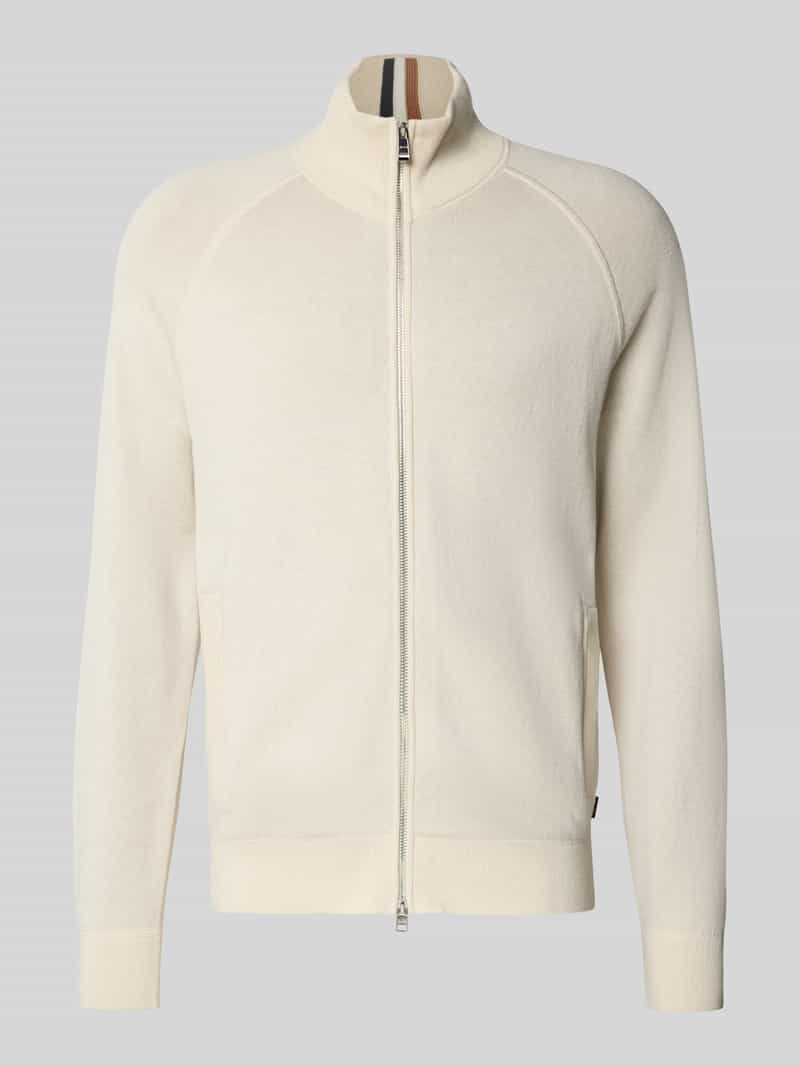 Boss Regular fit gebreid jack met scheerwol model 'H-IDINO'