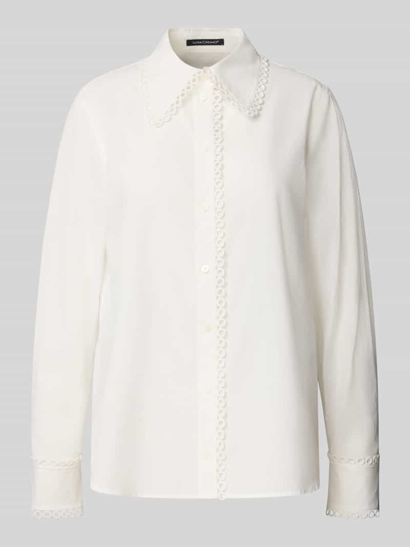 LUISA CERANO Regular fit blouse met gehaakt kant