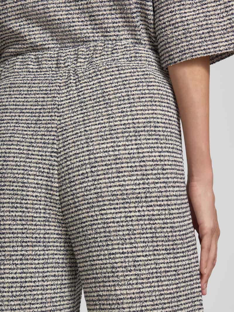 Christian Berg Woman Wide leg stoffen broek met structuurmotief