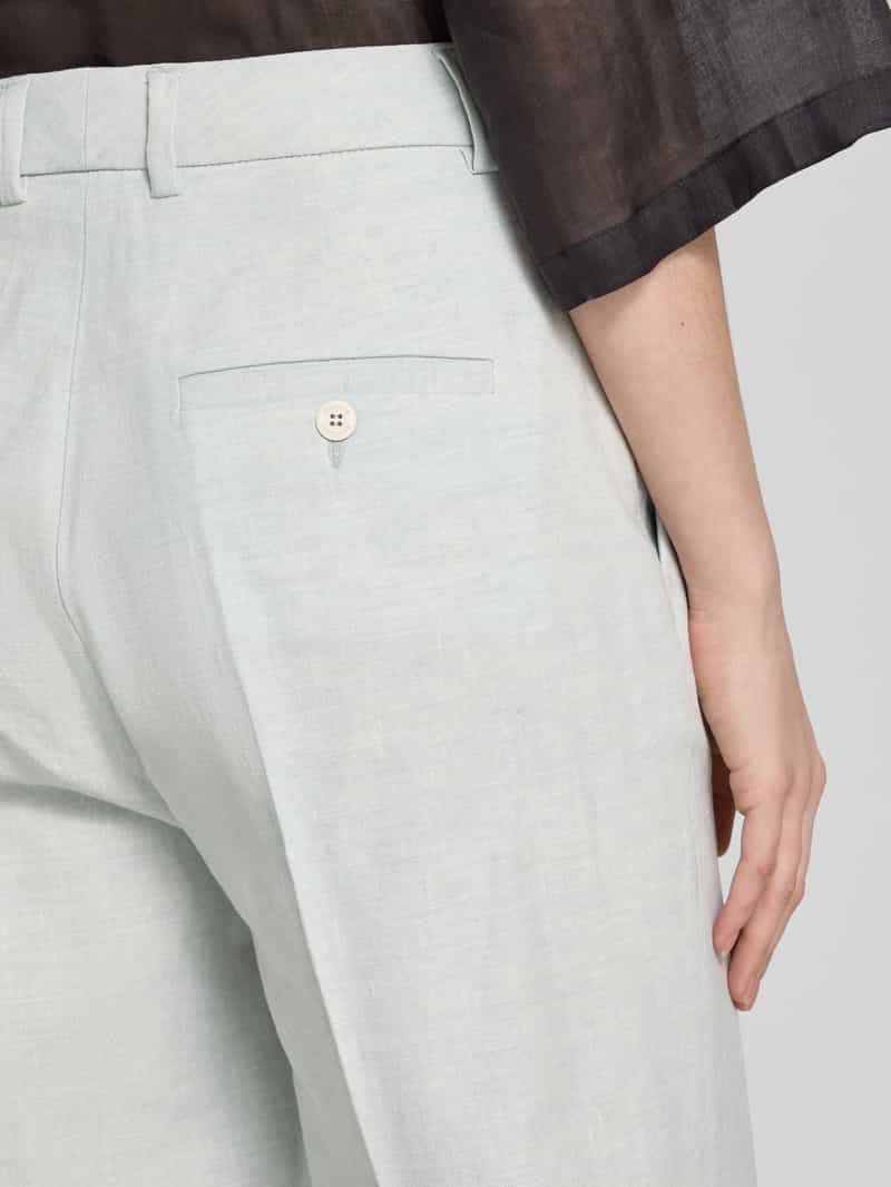 SEDUCTIVE Broek van linnenmix met persplooien model 'DOMINICA'