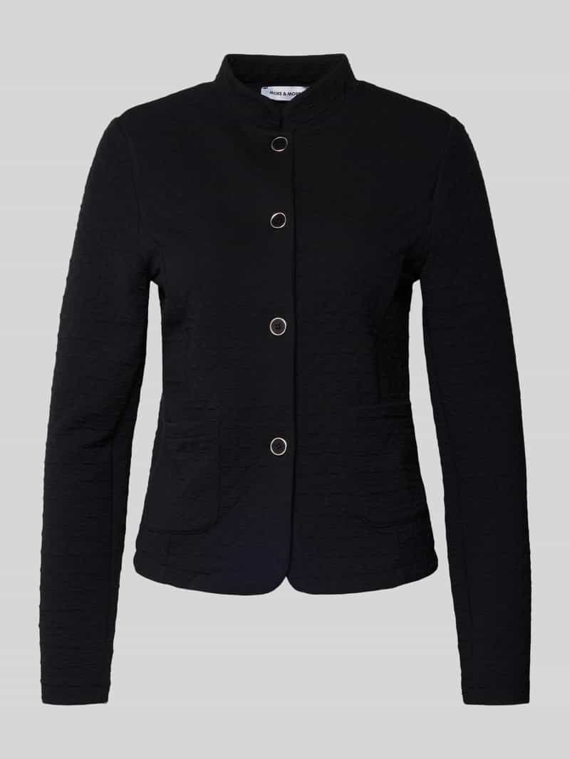 MORE & MORE Slim fit blazer met opstaande kraag