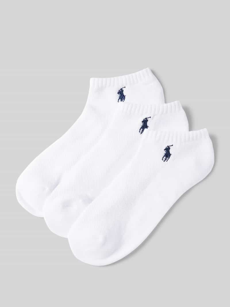 Polo Ralph Lauren Sneakersokken met labeldetail in een set van 3 paar