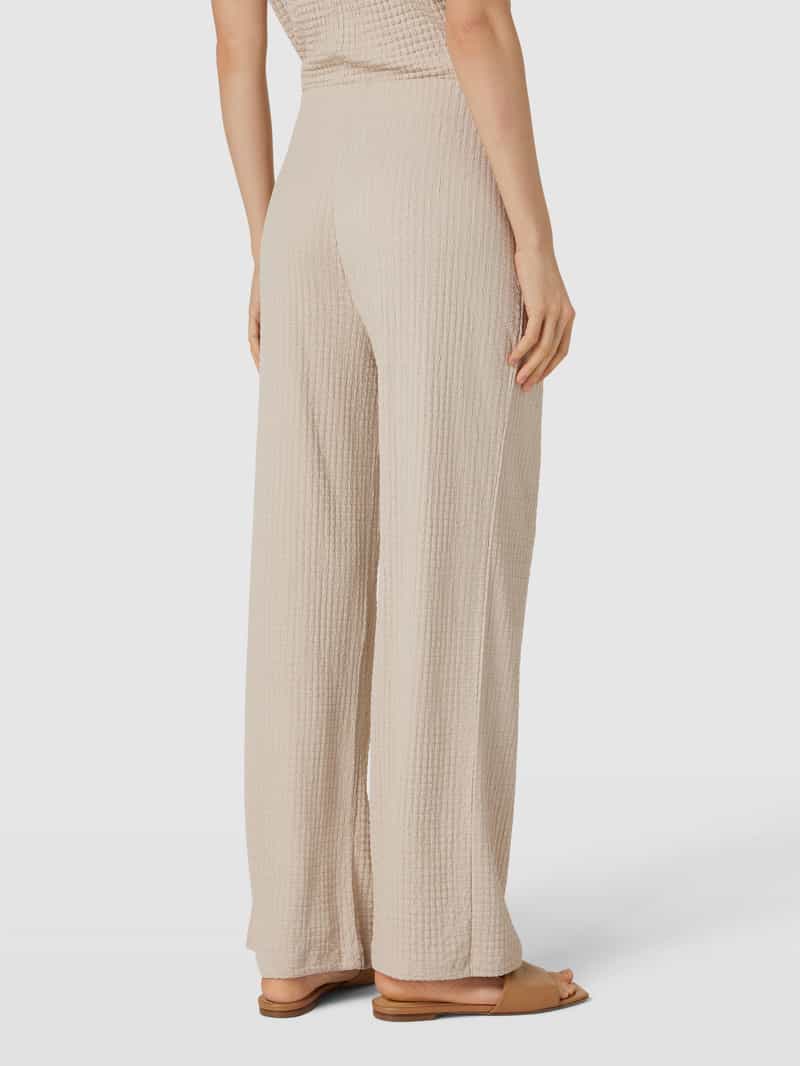 Flared fit stoffen broek met structuurmotief Christian Berg Woman