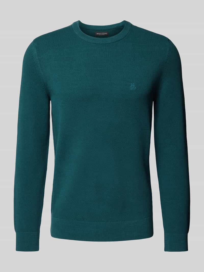 MARC O POLO Gebreide pullover met labelstitching