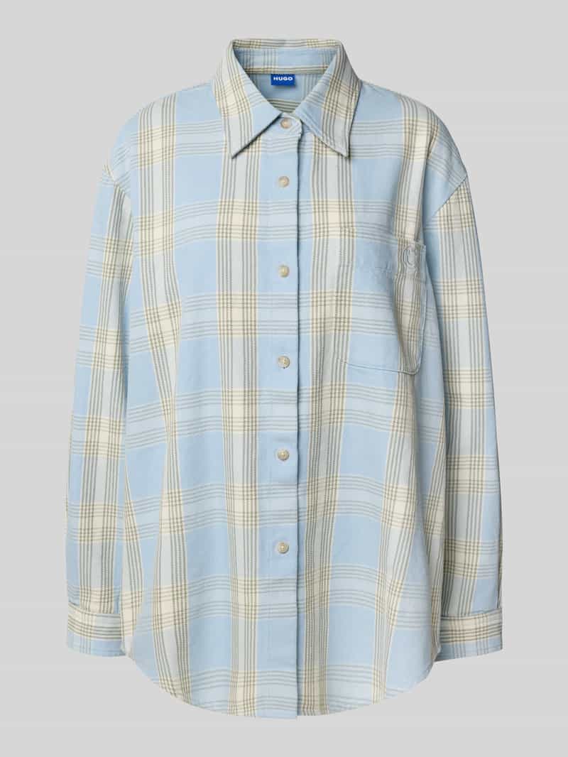 Hugo Blue Relaxed fit blouse met borstzak model 'Edia'